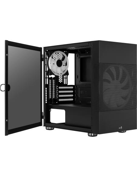 Aerocool Atomic ARGB Cristal Templado USB 3.0 Negra