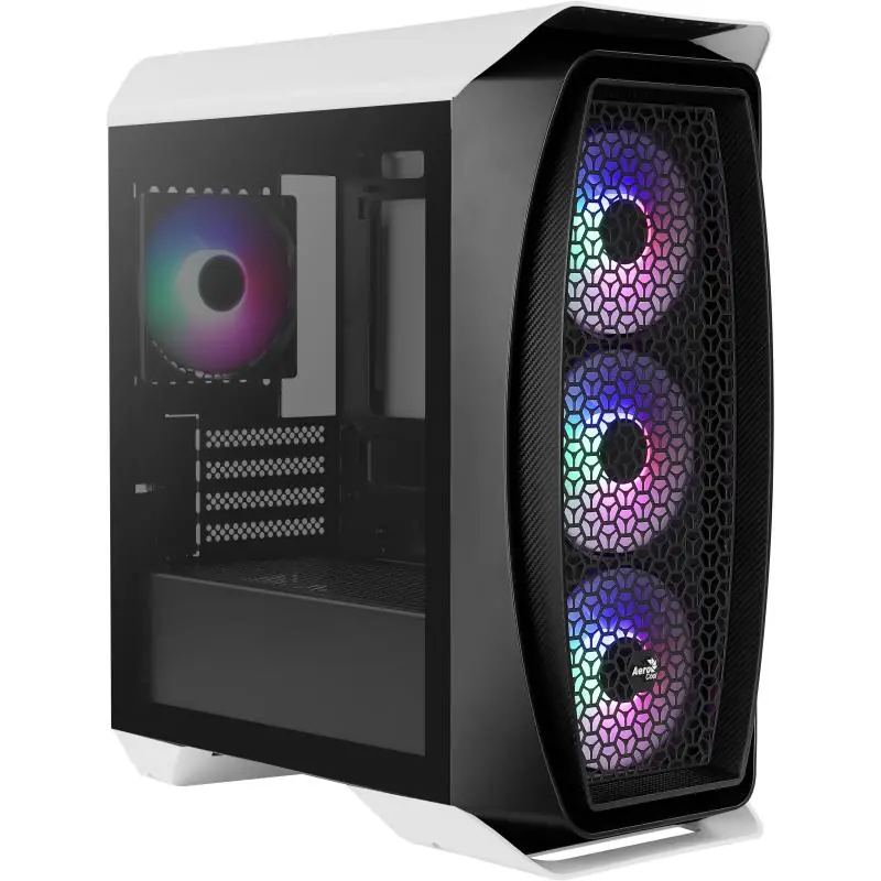 Aerocool Aero One Mini Frost Cristal Templado USB 3.0 RGB Blanca