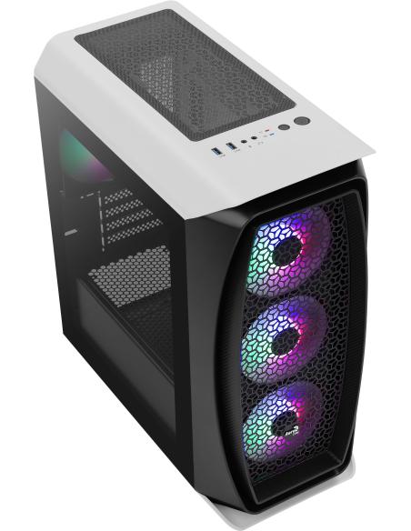 Aerocool Aero One Mini Frost Cristal Templado USB 3.0 RGB Blanca