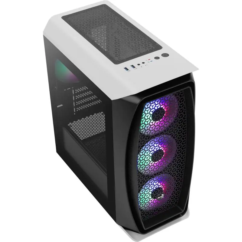 Aerocool Aero One Mini Frost Cristal Templado USB 3.0 RGB Blanca