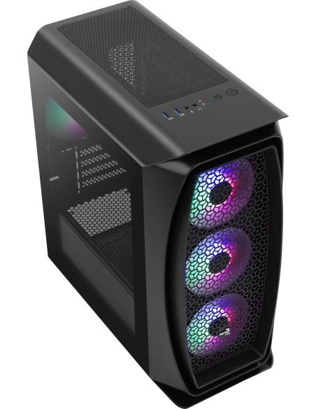 Aerocool Aero One Frost Mini Tower Cristal Templado USB 3.1 RGB Negra