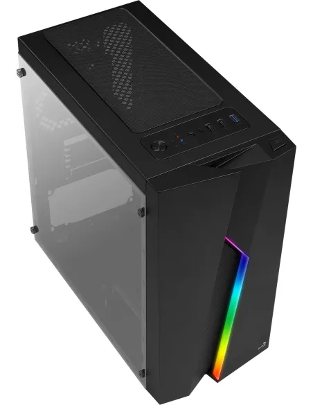 Aerocool Bolt Mini RGB USB 3.0 con Ventana Negro