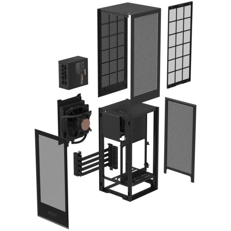 NZXT H1 CA-H16WR-B1-EU Mini-ITX USB 3.1 Mate Negro + Fuente de Alimentación 650W