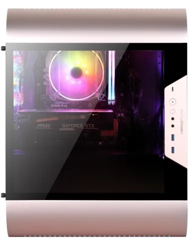 Abkoncore AL300M SYNC Mini Torre Cristal Templado USB-C RGB Rosa