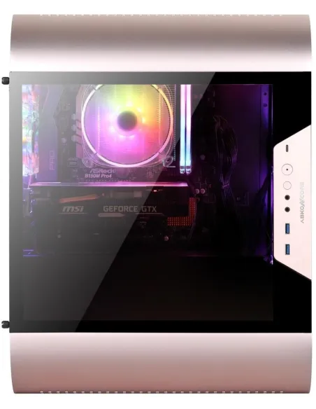 Abkoncore AL300M SYNC Mini Torre Cristal Templado USB-C RGB Rosa