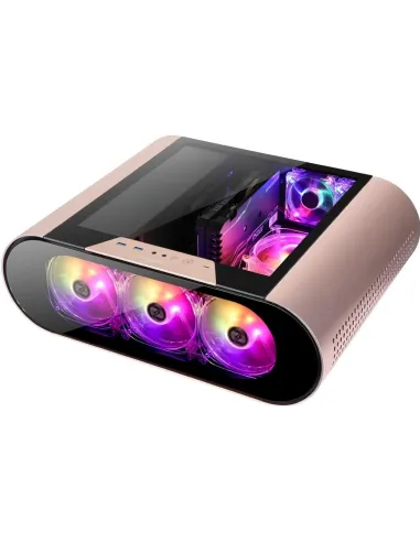 Abkoncore AL300M SYNC Mini Torre Cristal Templado USB-C RGB Rosa