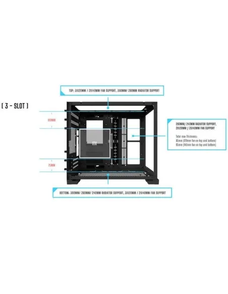 Lian-Li O11 Dynamic Mini Snow Cristal Templado USB 3.1 Blanca