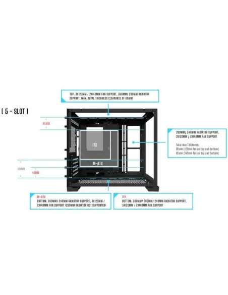 Lian-Li O11 Dynamic Mini Snow Cristal Templado USB 3.1 Blanca