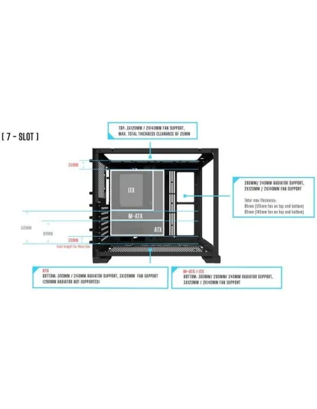 Lian-Li O11 Dynamic Mini Snow Cristal Templado USB 3.1 Blanca