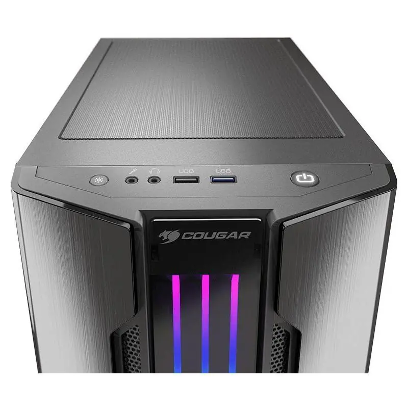 Cougar Gemini M Mini Torre RGB Cristal Templado USB 3.2 Gris