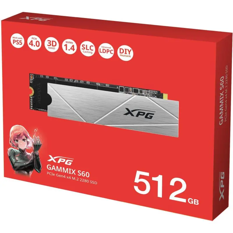 XPG Gammix S60 SSD M.2 512GB PCIe Gen 4