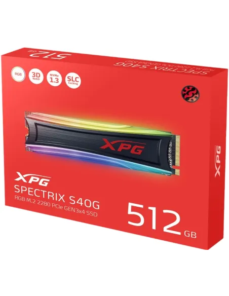 XPG Spectrix S40G SSD M.2 512GB PCIe Gen 3 RGB con Disipador