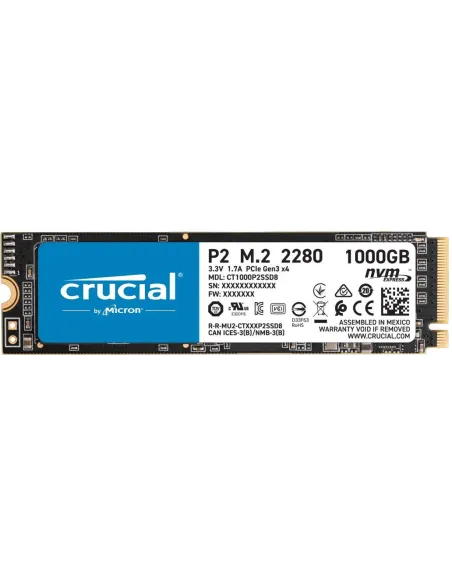 Crucial P2 SSD M.2 1TB PCIe Gen 3