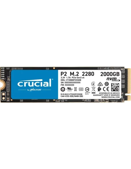 Crucial P2 SSD M.2 2TB PCIe Gen 3