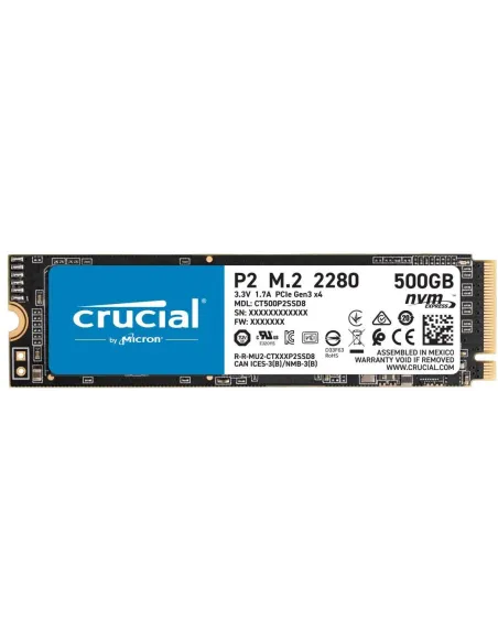 Crucial P2 SSD M.2 500GB PCIe Gen 3