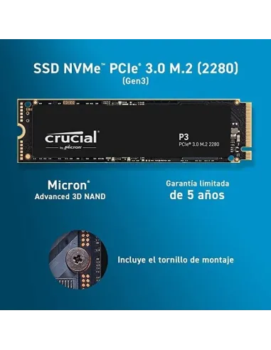 Crucial P3 SSD M.2 2TB PCIe Gen 3