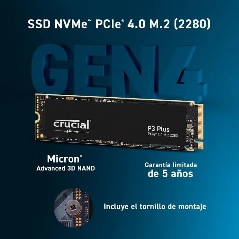 Crucial P3 Plus SSD M.2 4TB PCIe Gen 4