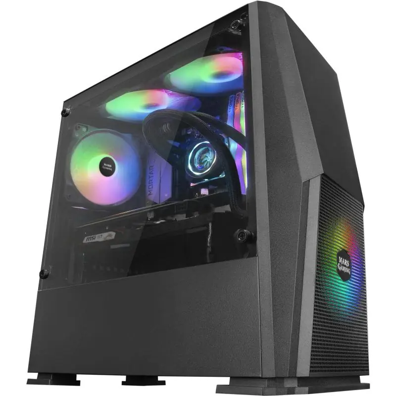 Mars Gaming MCONE RGB con Ventana USB 3.0 Negra