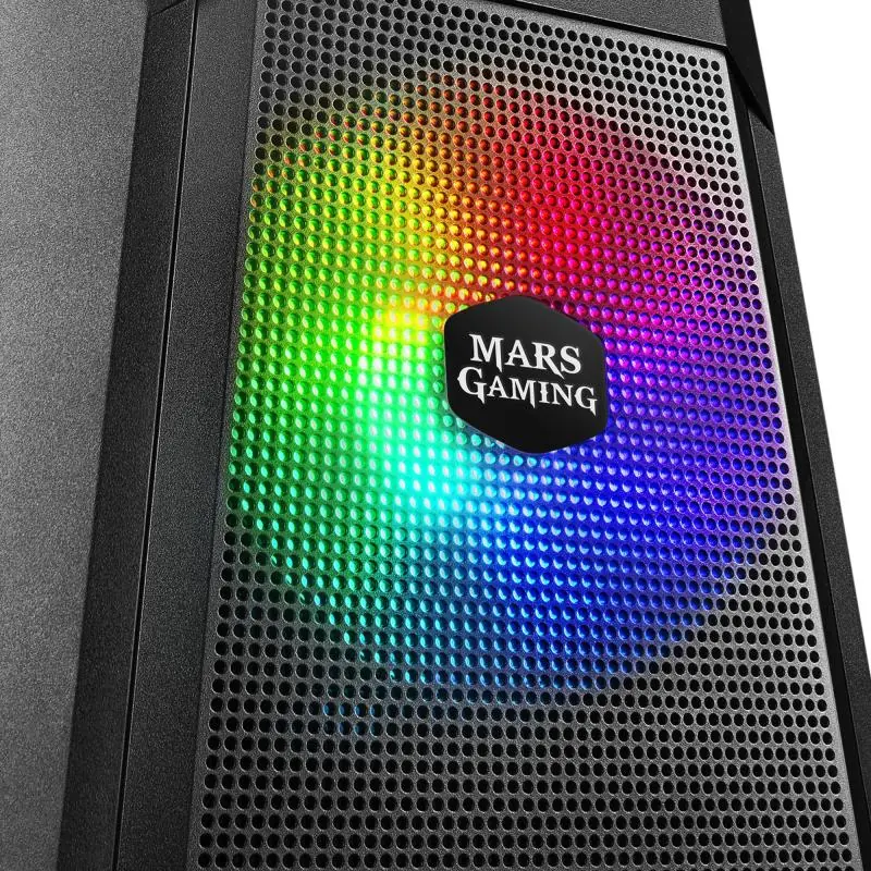 Mars Gaming MCONE RGB con Ventana USB 3.0 Negra