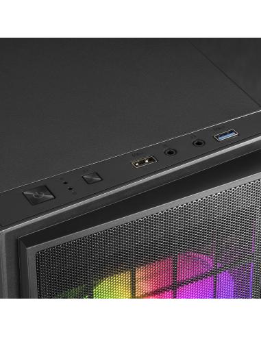 Mars Gaming MCDUO Cristal Acrílico USB 3.0 Negro