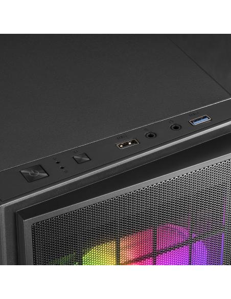 Mars Gaming MCDUO Cristal Acrílico USB 3.0 Negro