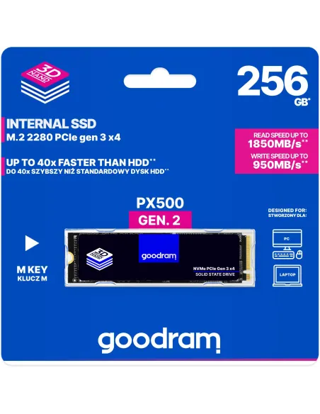 GoodRam PX500 SSD M.2 256GB PCIe Gen 3