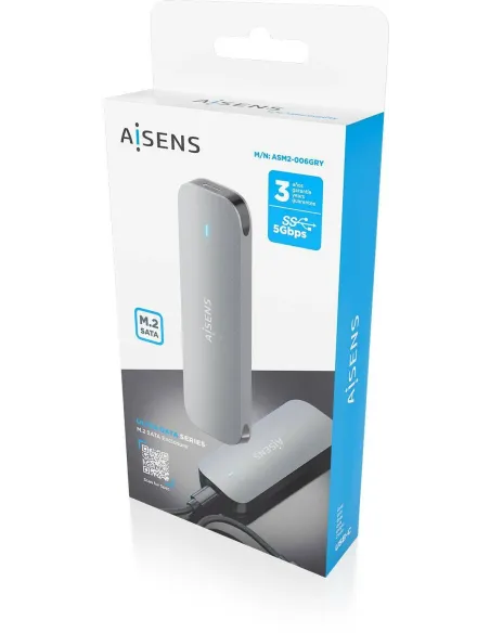 Aisens ASM2-006GRY Caja Externa para M.2 hasta 2TB Gris