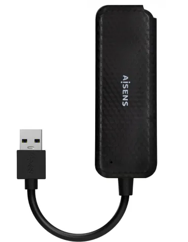 Aisens A106-0713 HUB 4 Puertos USB-A Negro