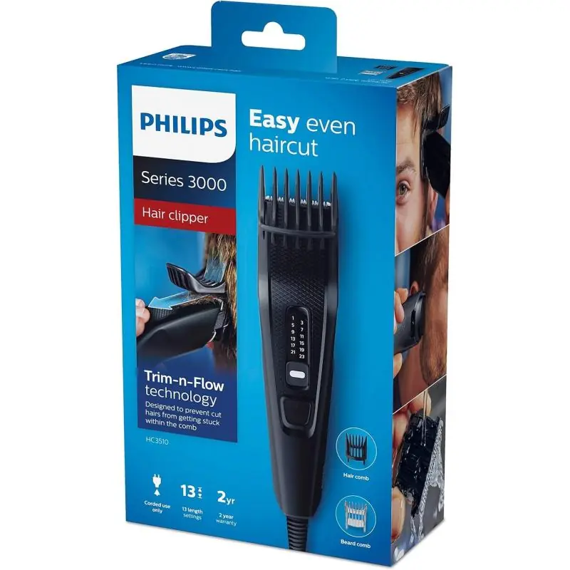 Philips Hairclipper series 3000 HC3510/15 Cortapelos con Cuchillas de Acero Inoxidable