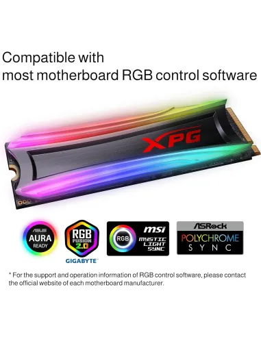 XPG Spectrix S40G SSD 512GB PCIe Gen 3 RGB con Disipador