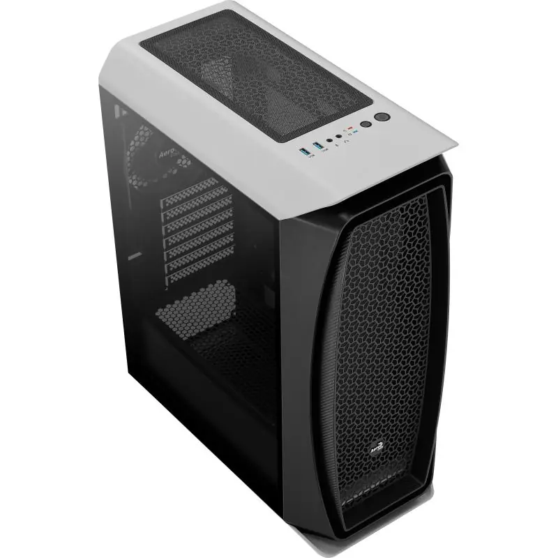 Aerocool Aero One Cristal Templado USB 3.1 Blanco