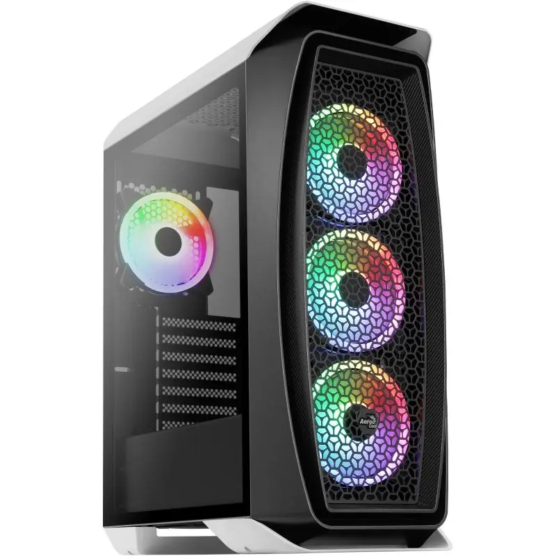 Aerocool Aero One Duo ARGB Cristal Templado USB 3.0 Blanca