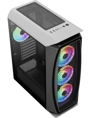 Aerocool Aero One Duo ARGB Cristal Templado USB 3.0 Blanca