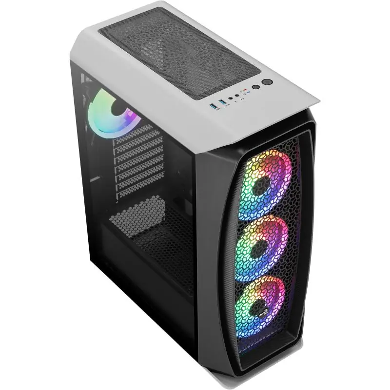 Aerocool Aero One Duo ARGB Cristal Templado USB 3.0 Blanca