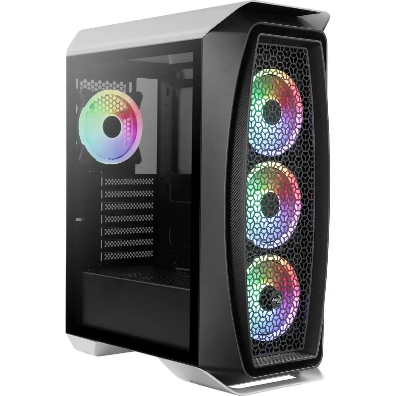 Aerocool Aero One Duo ARGB Cristal Templado USB 3.0 Blanca