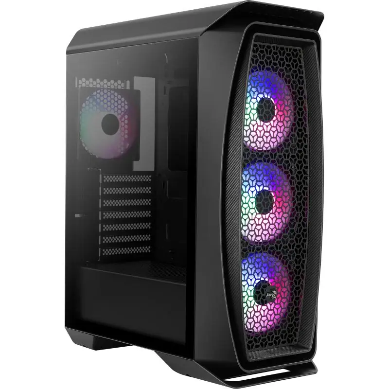 Aerocool Aero One Frost Cristal Templado USB 3.1 RGB Negra