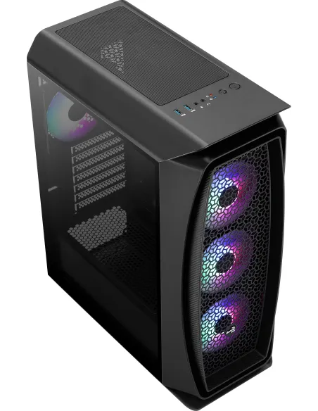 Aerocool Aero One Frost Cristal Templado USB 3.1 RGB Negra