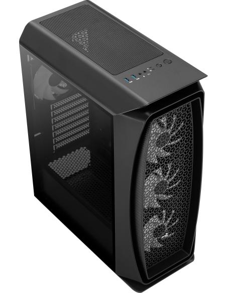 Aerocool Aero One Frost Cristal Templado USB 3.1 RGB Negra