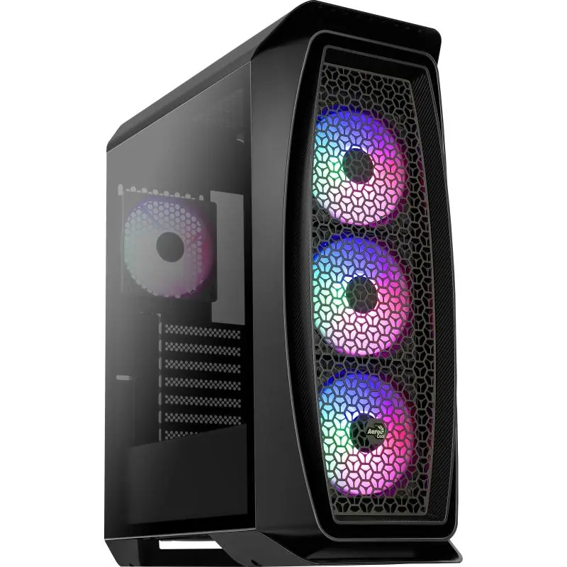 Aerocool Aero One Frost Cristal Templado USB 3.1 RGB Negra