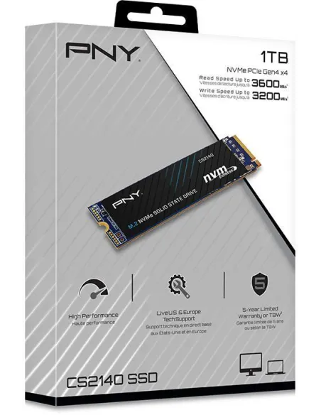 PNY CS2140 SSD M.2 1TB PCIe Gen 4