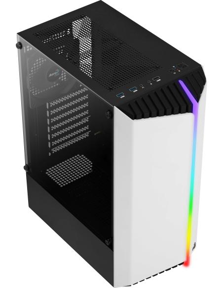 Aerocool Bionic V1 Cristal Templado USB 3.0 Blanca RGB