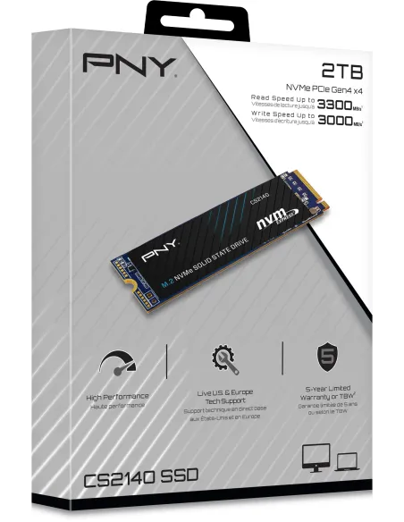 PNY CS2140 SSD M.2 2TB PCIe Gen 4