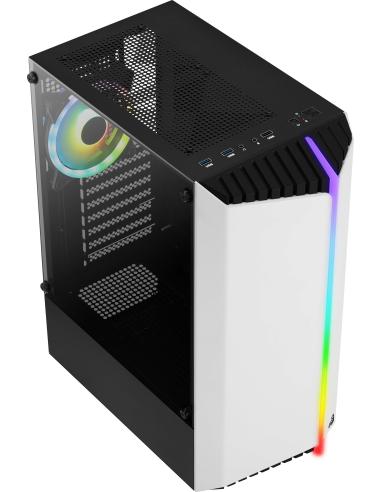 Aerocool Bionic V2 Cristal Templado USB 3.0 Blanca RGB