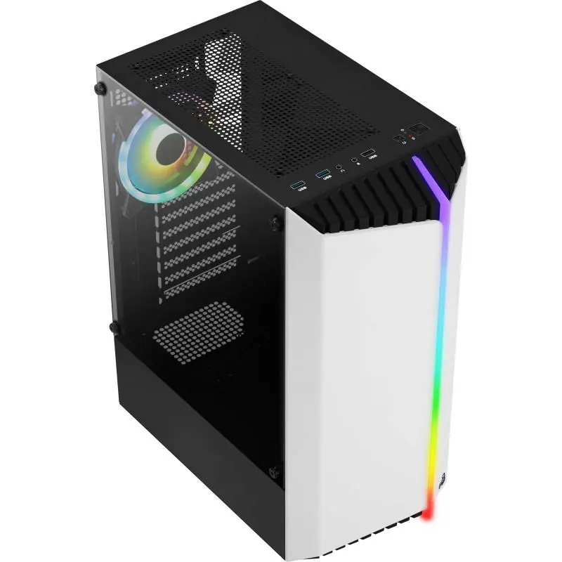 Aerocool Bionic V2 Cristal Templado USB 3.0 Blanca RGB