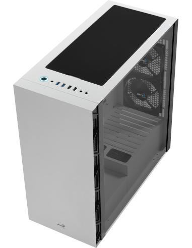 Aerocool FLO Cristal Templado USB 3.1 Blanca