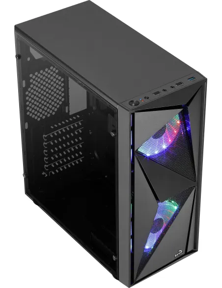 Aerocool Glider USB 3.0 FRGB con Ventana Acrílica Negra