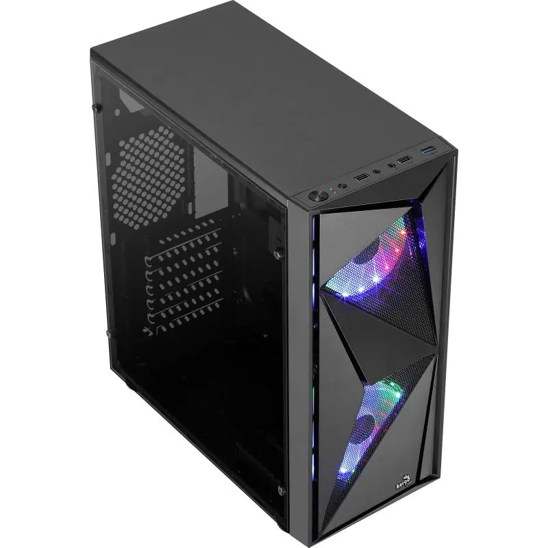 Aerocool Glider USB 3.0 FRGB con Ventana Acrílica Negra