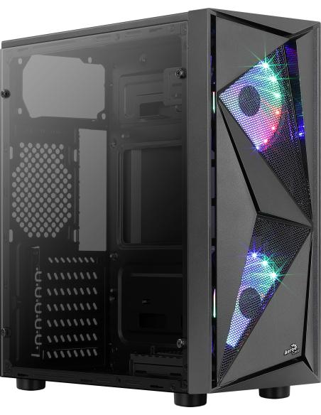 Aerocool Glider USB 3.0 FRGB con Ventana Acrílica Negra