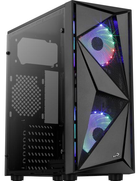 Aerocool Glider USB 3.0 FRGB con Ventana Acrílica Negra