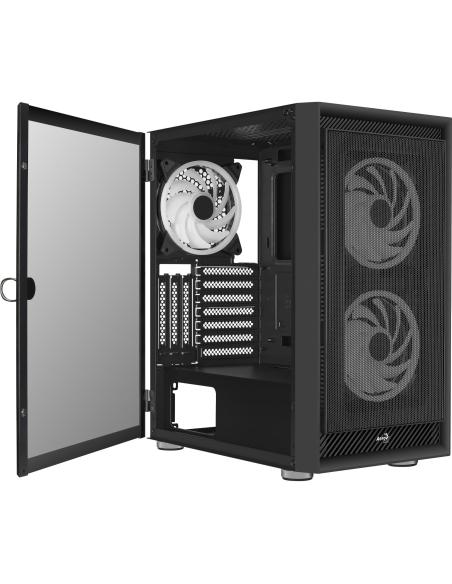 Aerocool Graphite Cristal Templado USB 3.0 aRGB Negro